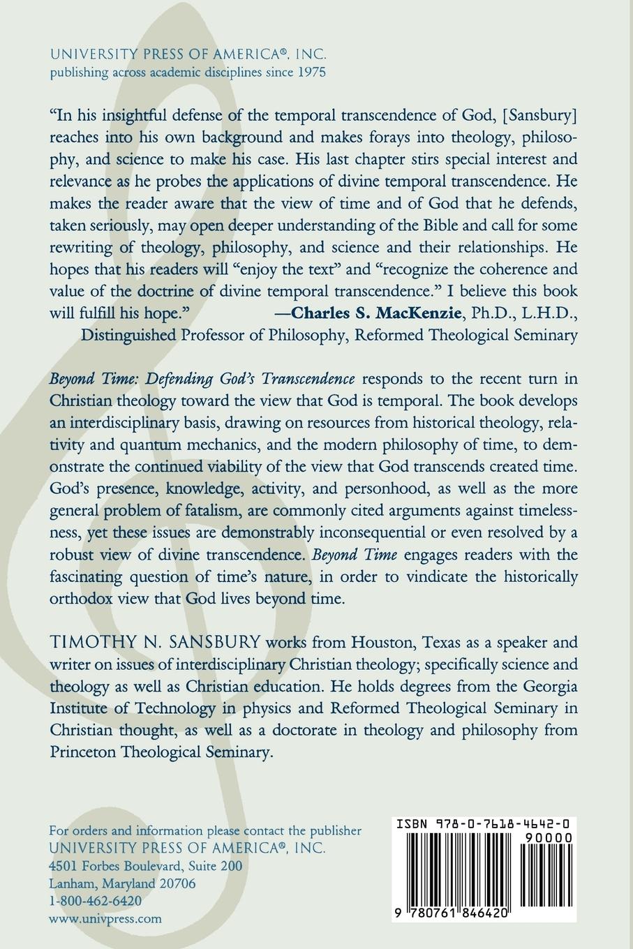 Rückseitencover Beyond Time