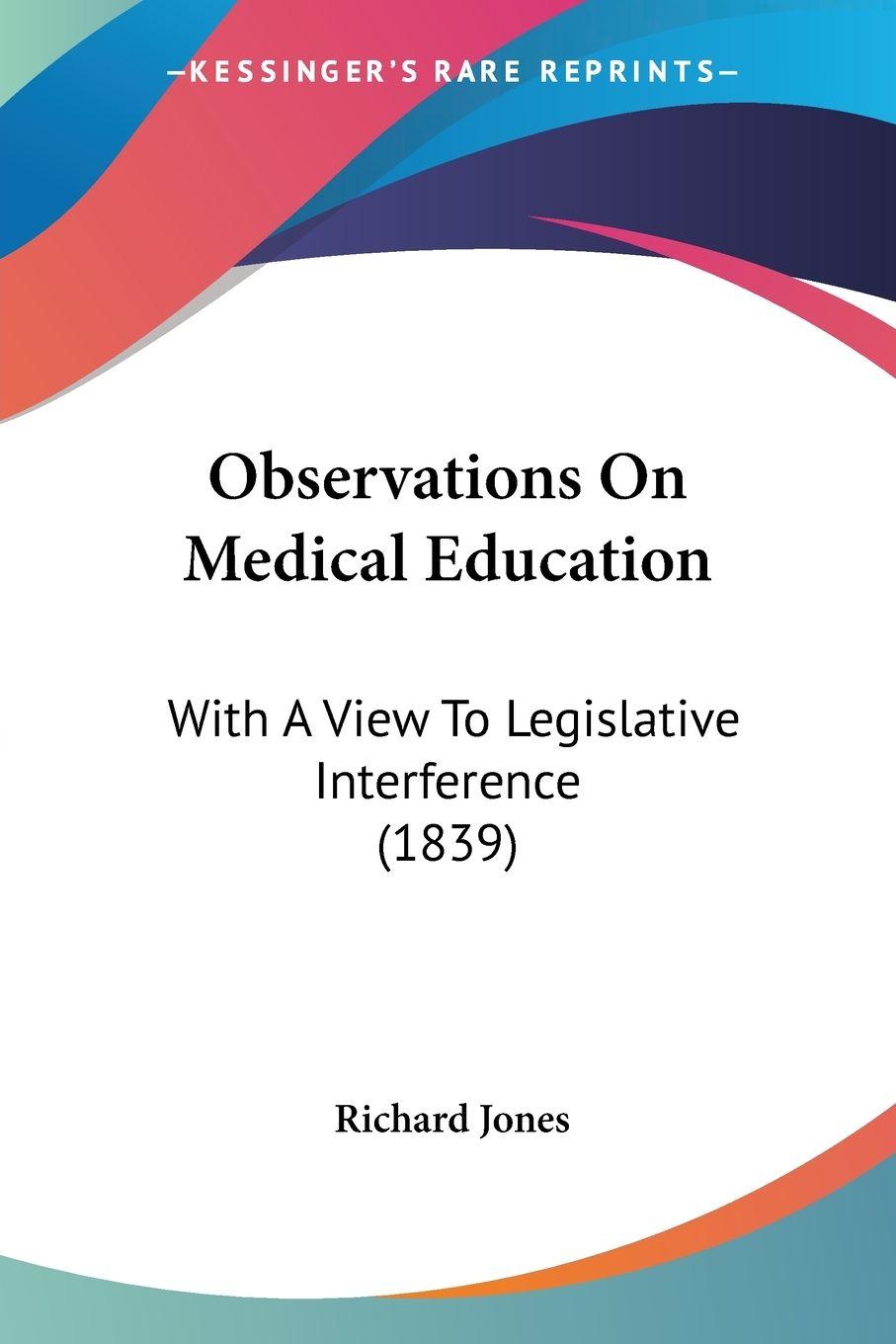 Vorderes Coverbild Observations On Medical Education