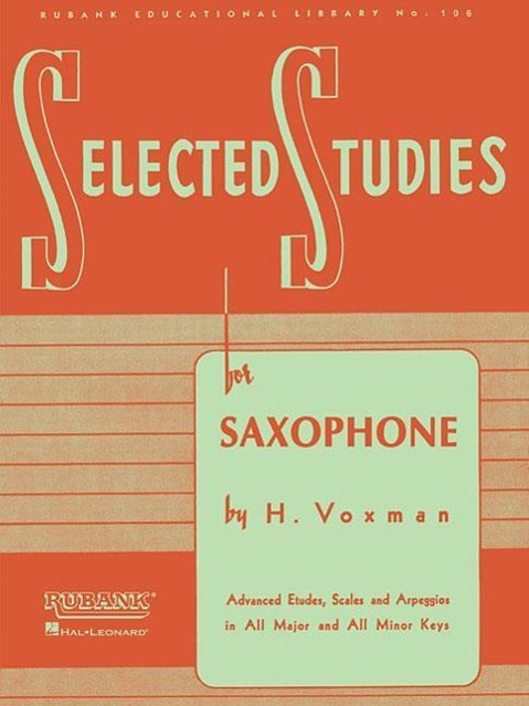 Vorderes Coverbild Selected Studies Saxophone Sheet Music Advanced Etudes and Exercises Rubank Educational Library Vol. 106 Woodwind Method Book