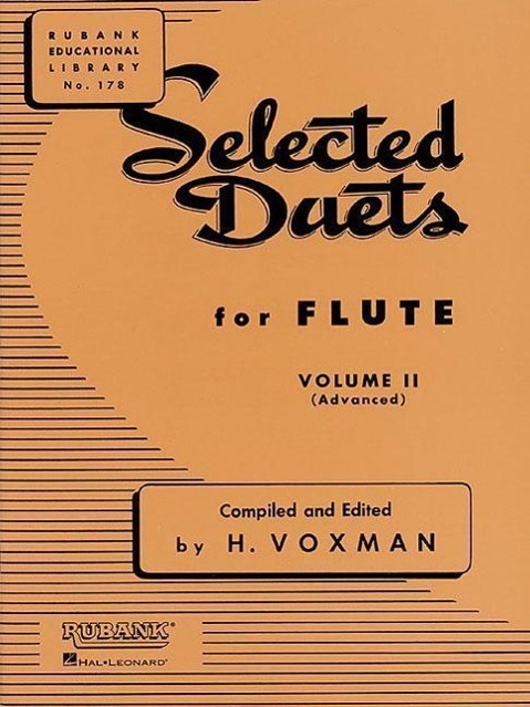 Vorderes Coverbild Selected Duets for Flute, Vol. 2 Advanced Songbook Classical Flute Sheet Music and Duet Collection Ensemble Training for Performers and Students Rubank Publications Flute Method