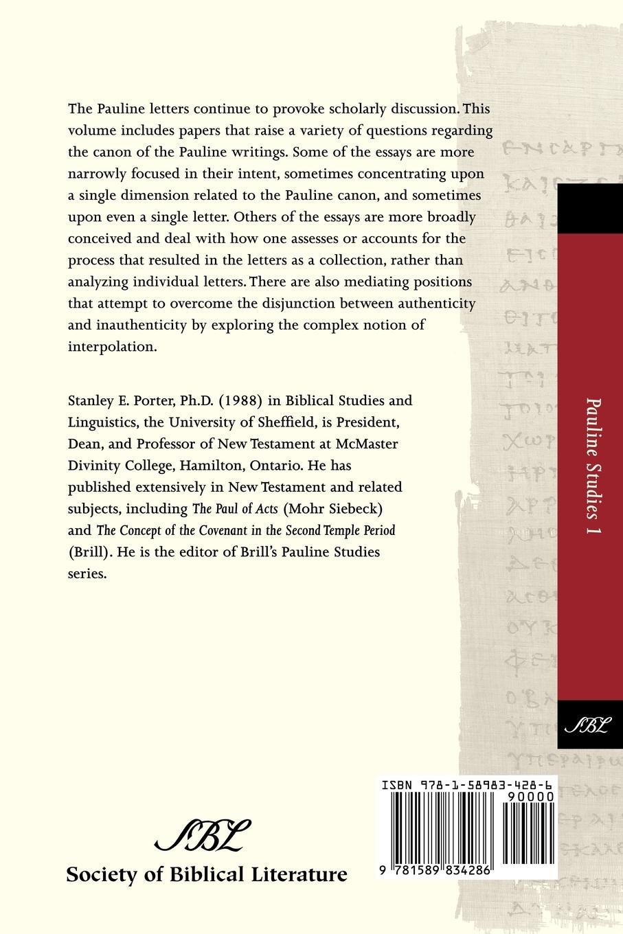 Rückseitencover The Pauline Canon