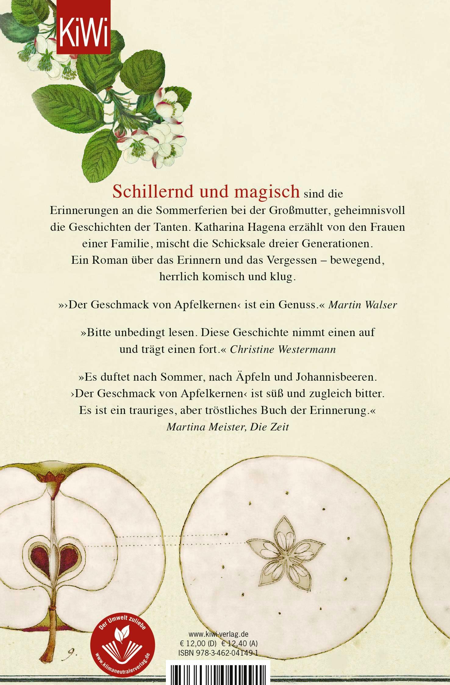 Rückseitencover Der Geschmack von Apfelkernen