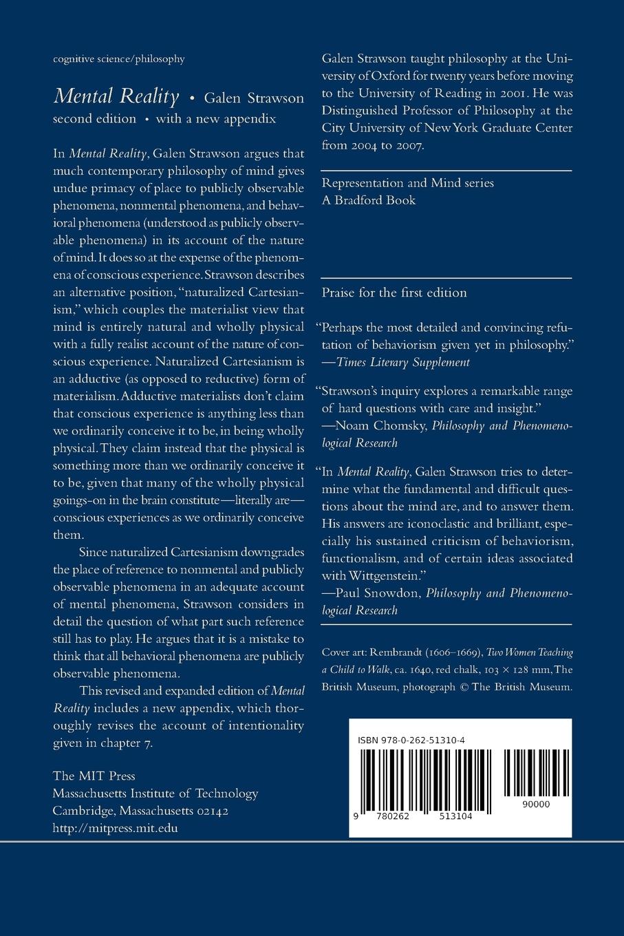 Rückseitencover Mental Reality, second edition, with a new appendix