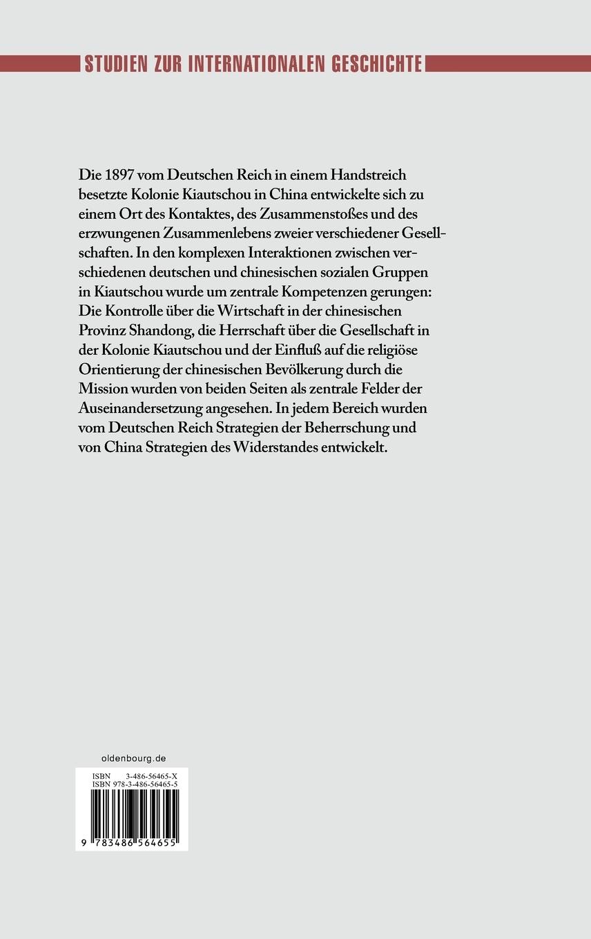 Rückseitencover Herrschaft und Widerstand in der "Musterkolonie" Kiautschou