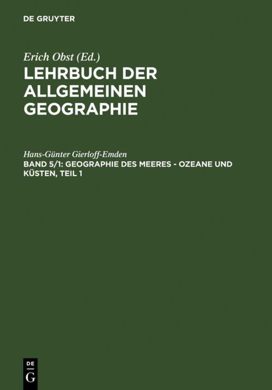 Vorderes Coverbild Geographie des Meeres - Ozeane und Küsten, Teil 1