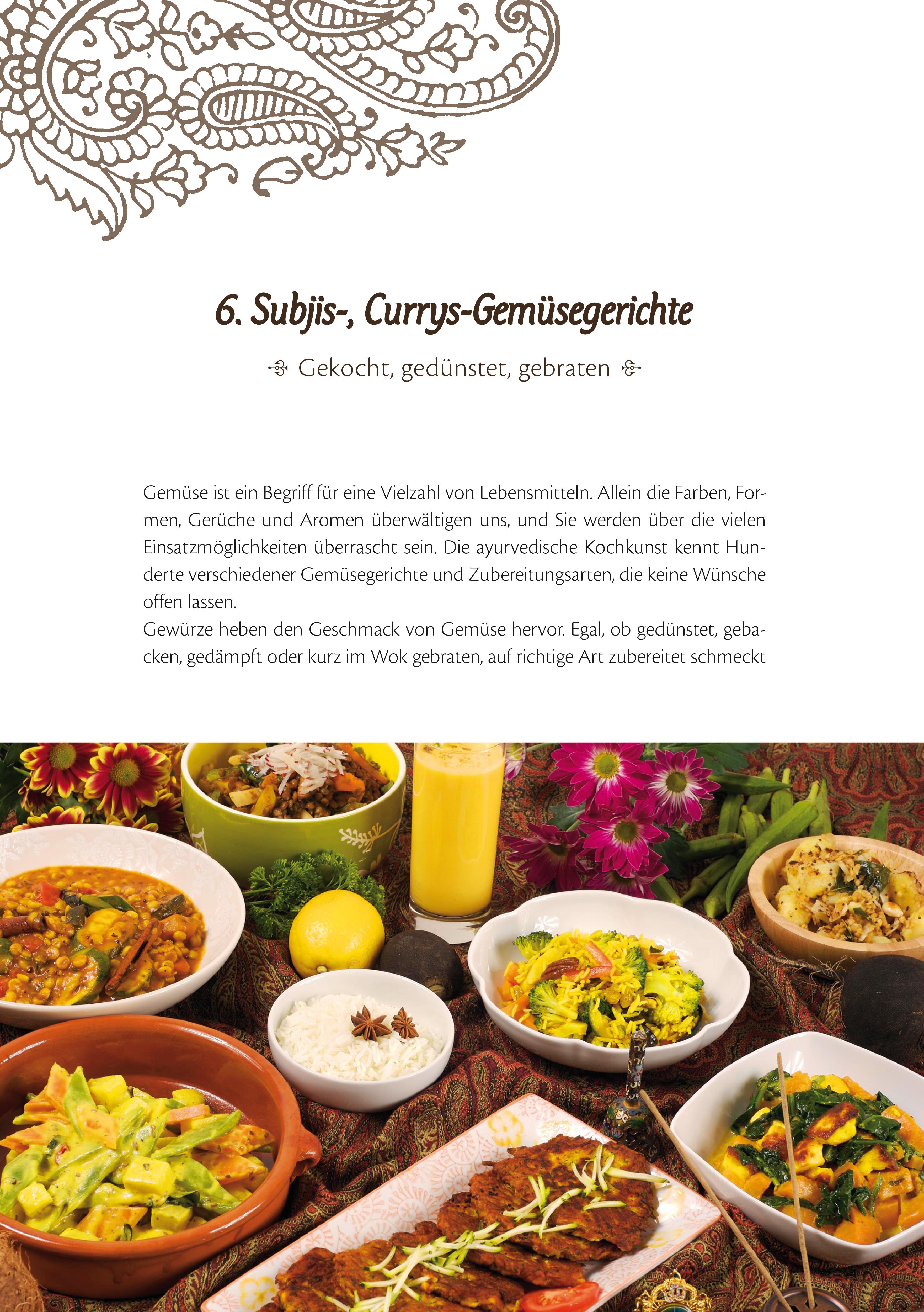 Beispielinhalt (Bild) Der Schatz der Ayurveda Küche