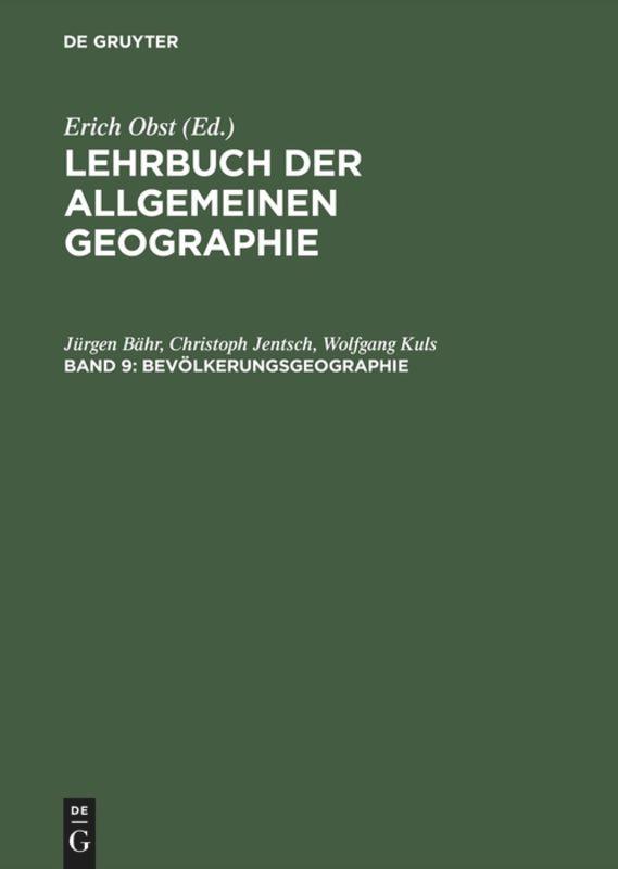 Vorderes Coverbild Bevölkerungsgeographie