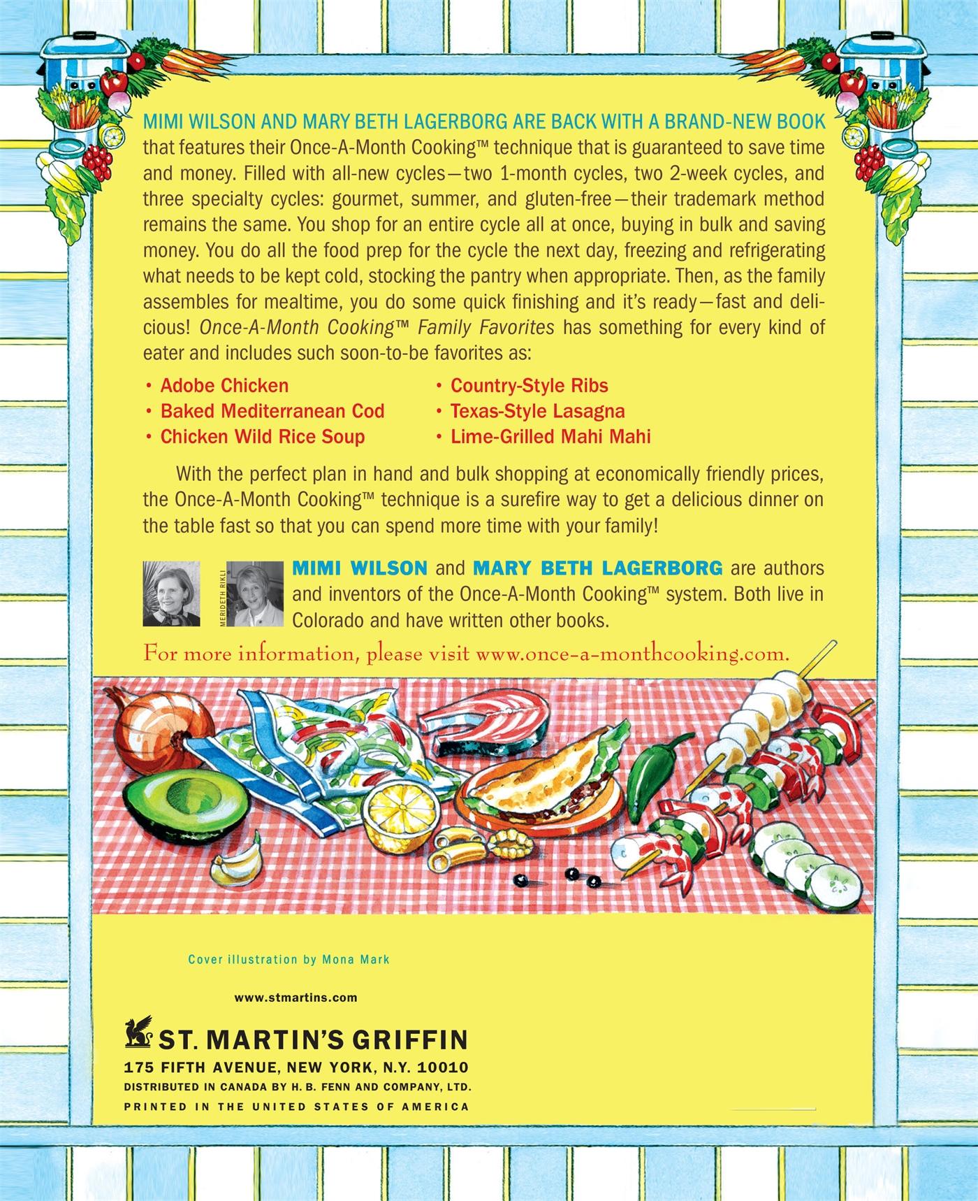 Rückseitencover Once-A-Month Cooking Family Favorites