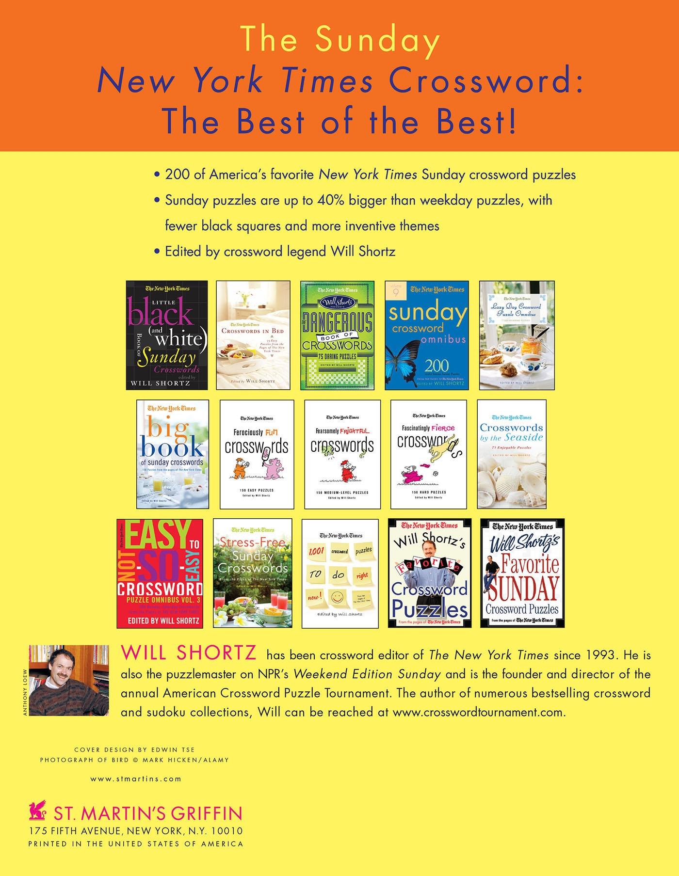 Rückseitencover The New York Times Sunday Crossword Omnibus Volume 10