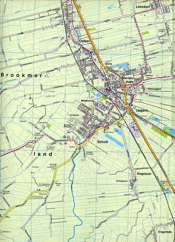 Beispielinhalt (Bild) Norden, KVplan, Radkarte/Freizeitkarte/Stadtplan, 1:25.000 / 1:15.000 / 1:7.500