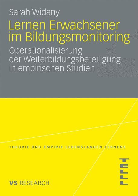 Vorderes Coverbild Lernen Erwachsener im Bildungsmonitoring