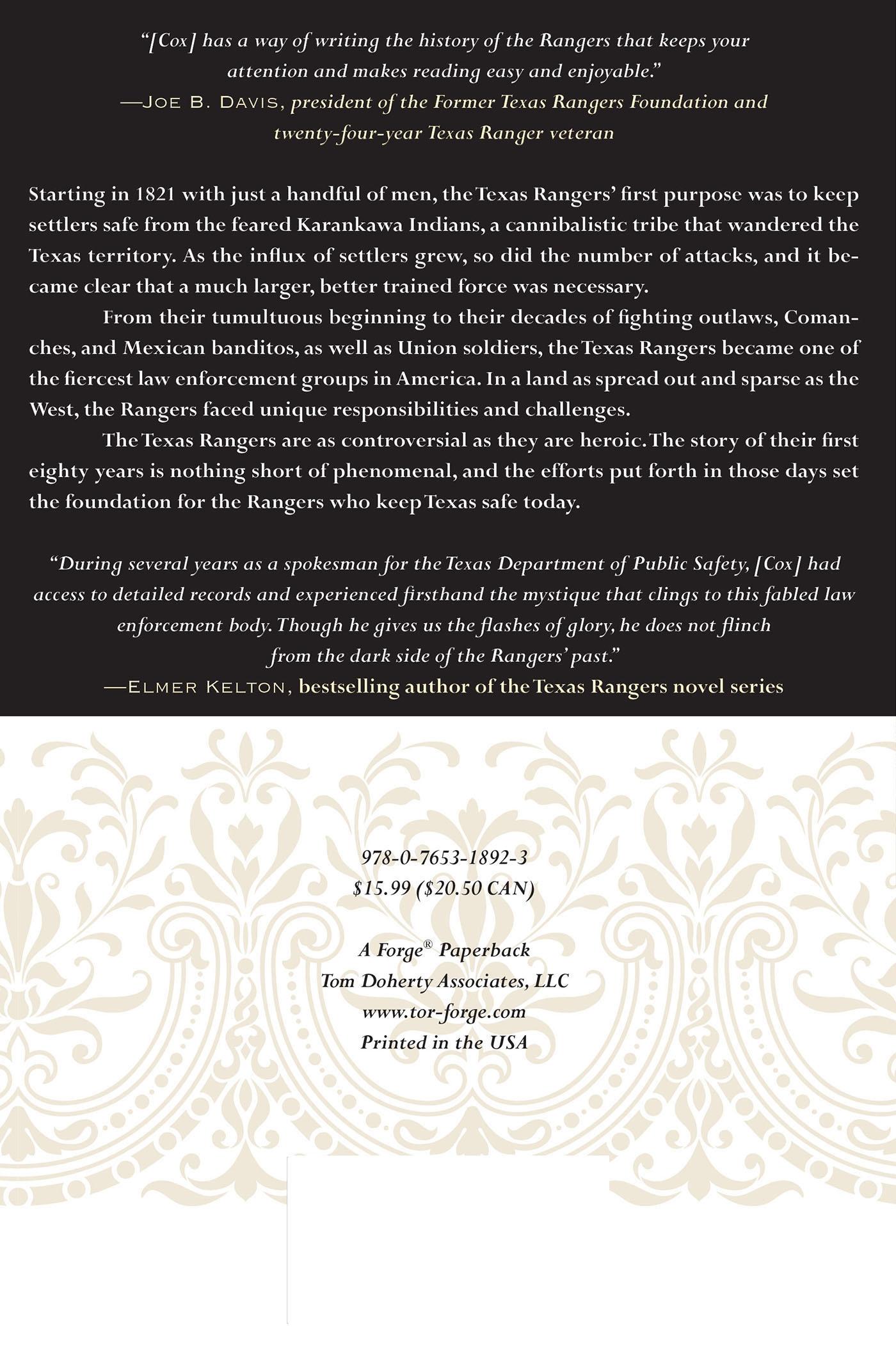 Rückseitencover Texas Rangers