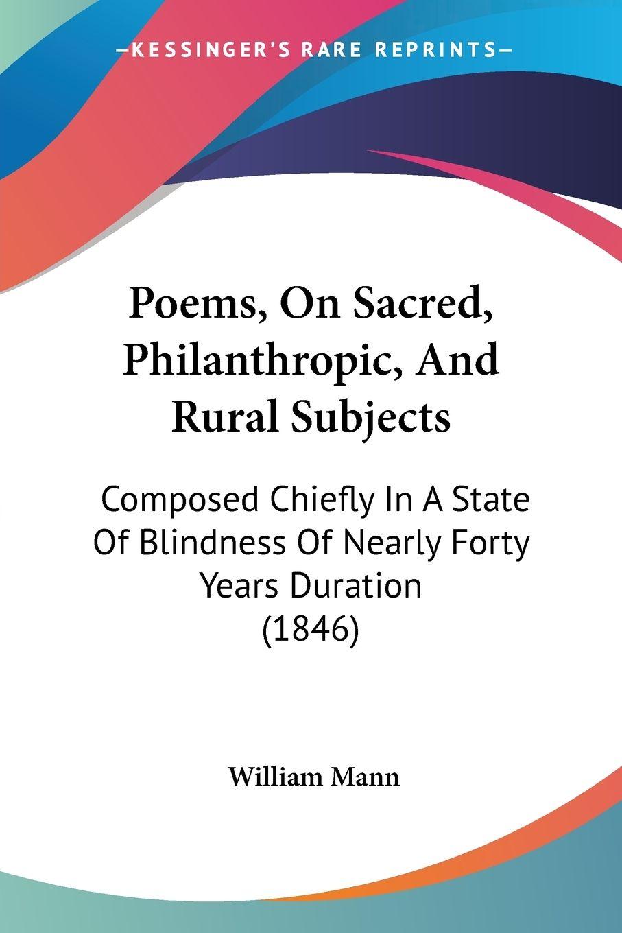 Vorderes Coverbild Poems, On Sacred, Philanthropic, And Rural Subjects