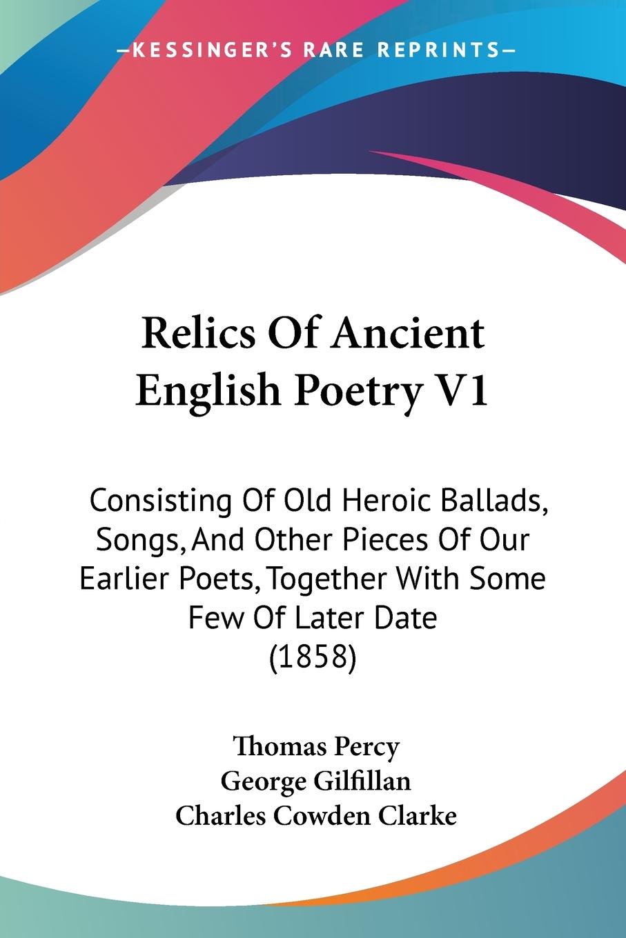 Vorderes Coverbild Relics Of Ancient English Poetry V1