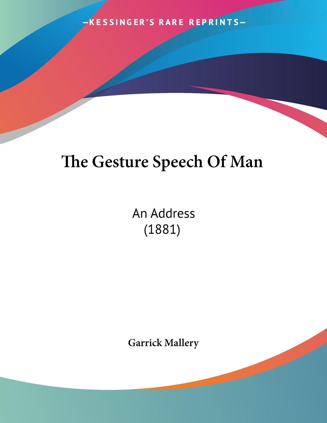 Vorderes Coverbild The Gesture Speech Of Man