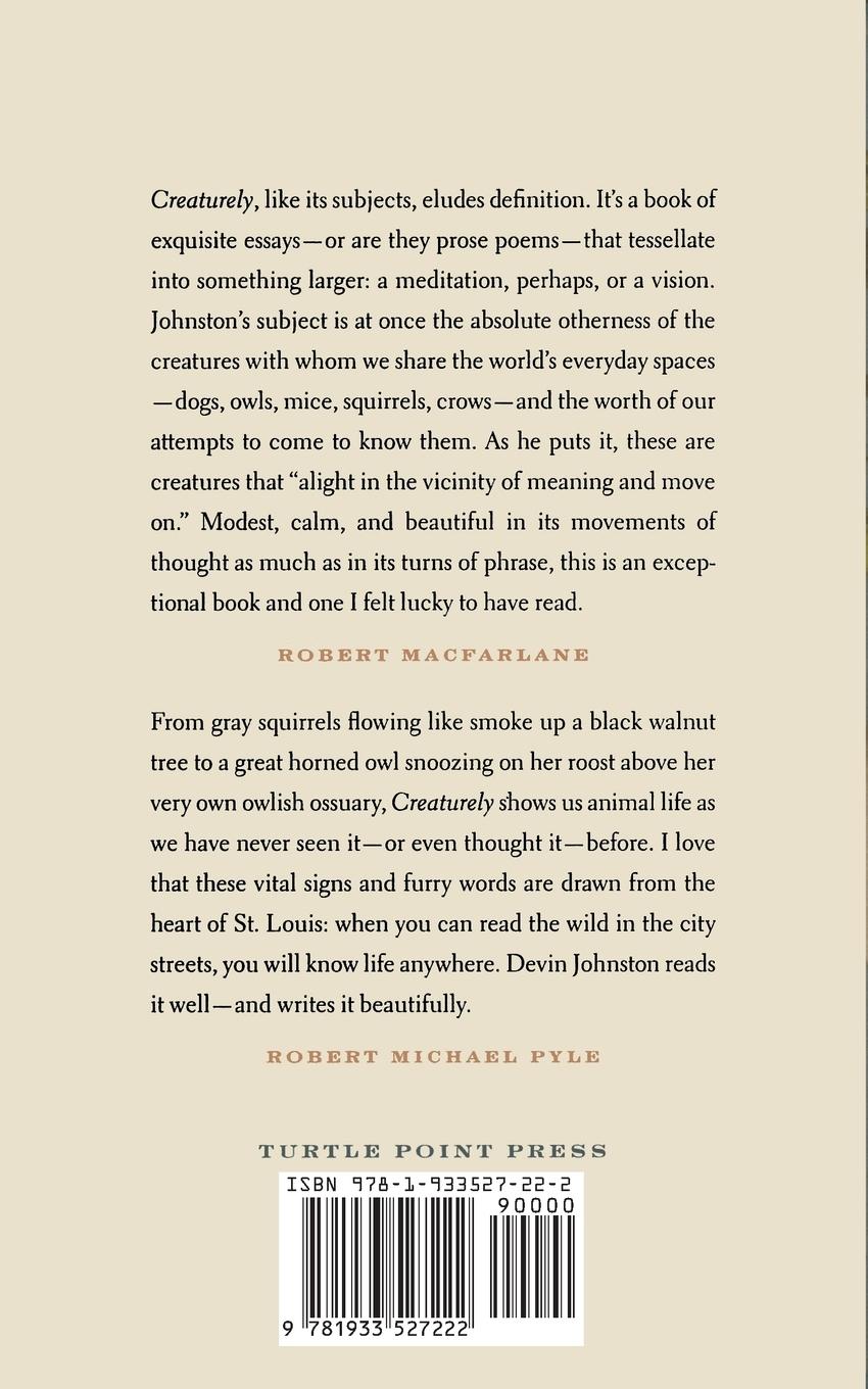 Rückseitencover Creaturely and Other Essays