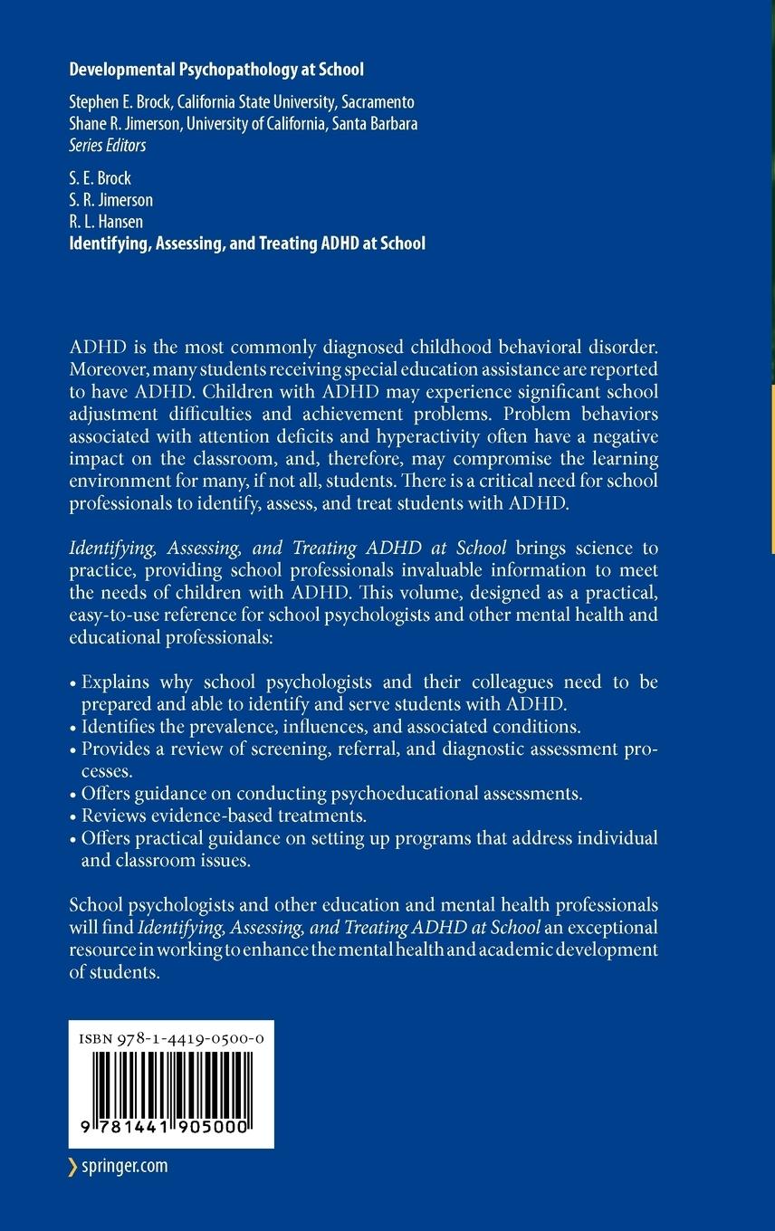 Rückseitencover Identifying, Assessing, and Treating ADHD at School
