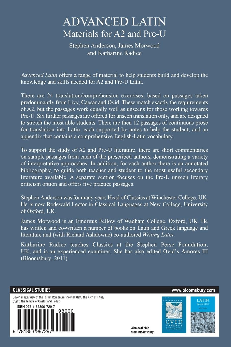 Rückseitencover Advanced Latin