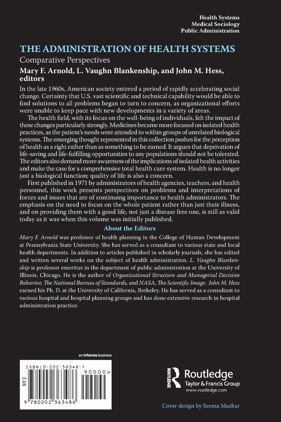 Rückseitencover The Administration of Health Systems