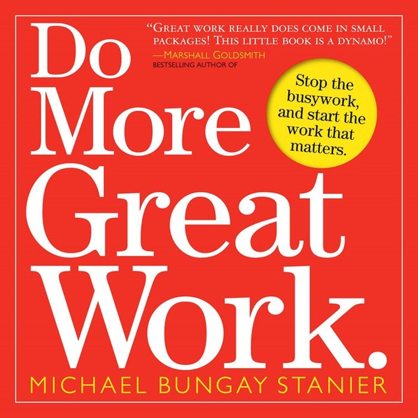 Vorderes Coverbild Do More Great Work