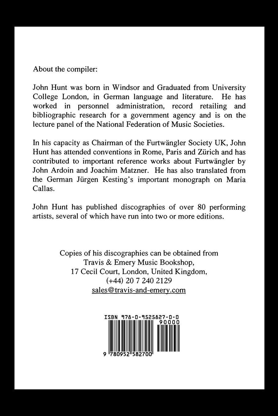 Rückseitencover Musical Knights. Henry Wood, Thomas Beecham, Adrian Boult, John Barbirolli, Reginald Goodall and Malcolm Sargent. Discography [1995].