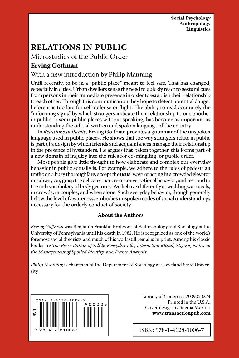 Rückseitencover Relations in Public