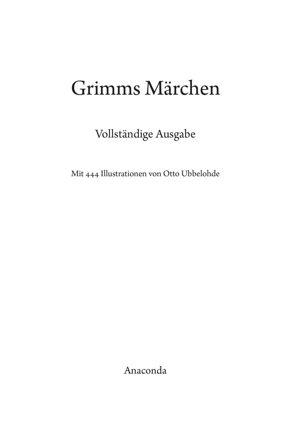 Beispielinhalt (Bild) Grimms Märchen
