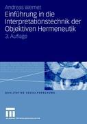 Vorderes Coverbild Einführung in die Interpretationstechnik der Objektiven Hermeneutik