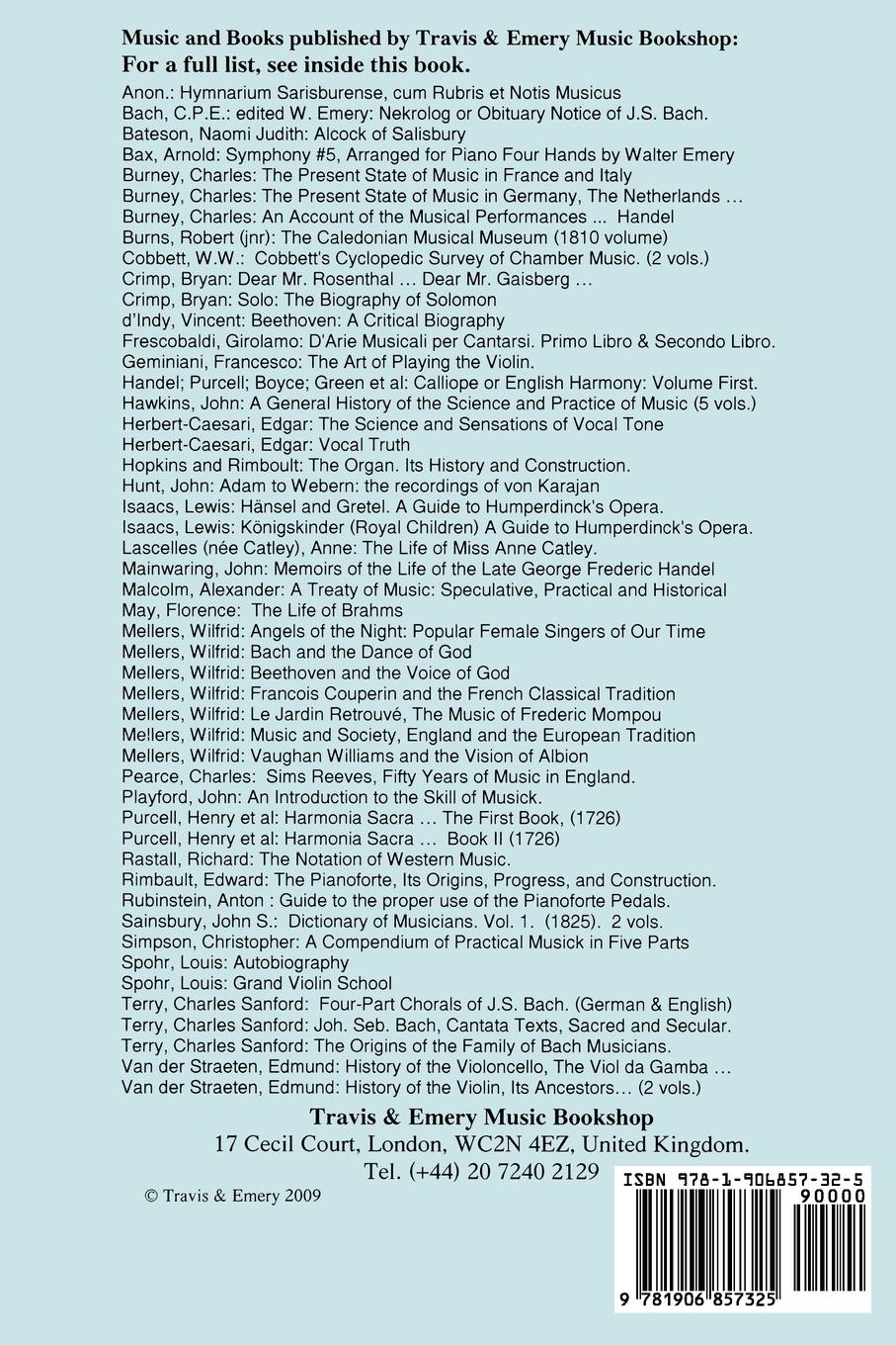 Rückseitencover John Christian Bach (Johann Christian Bach) (Facsimile 1929)