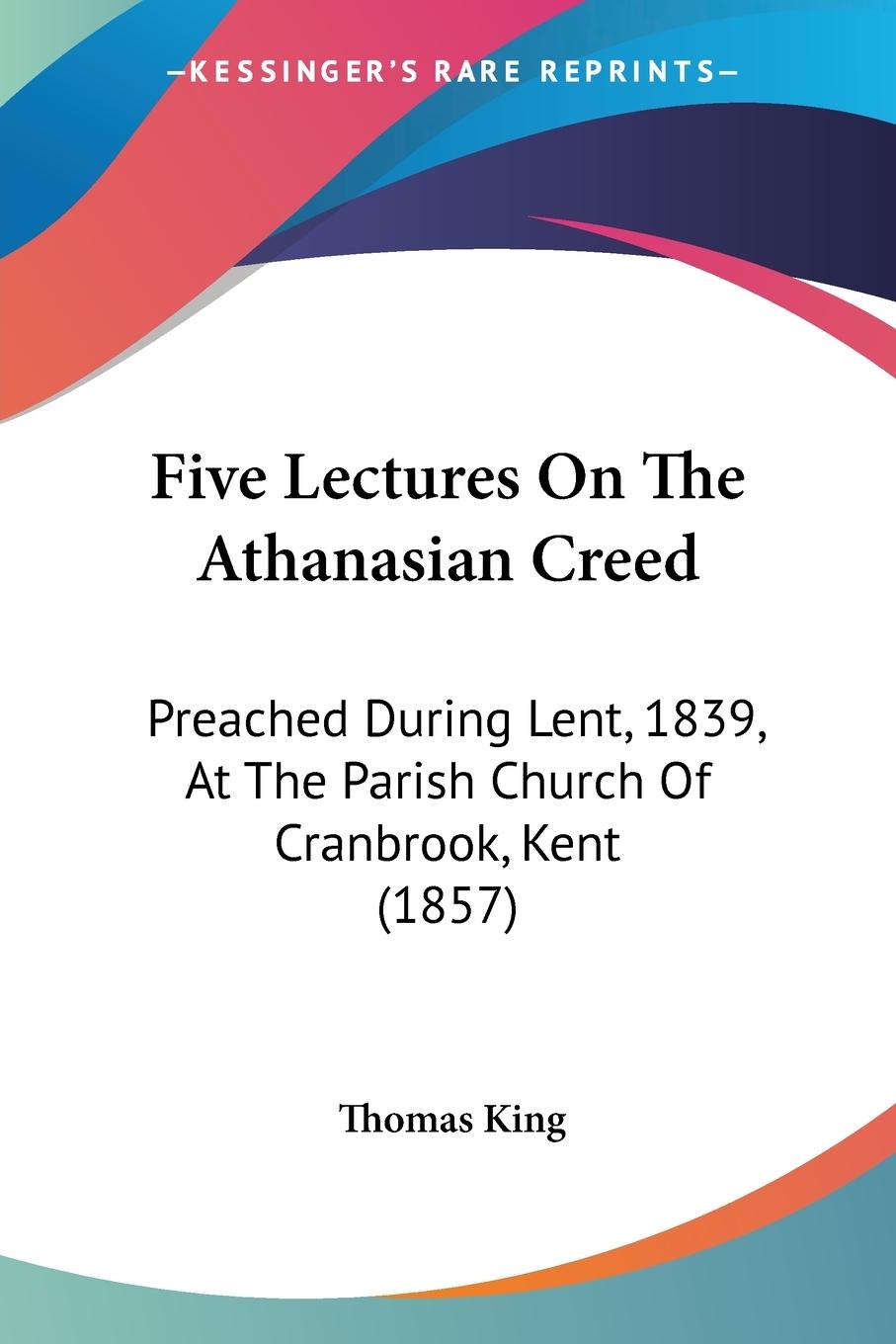 Vorderes Coverbild Five Lectures On The Athanasian Creed