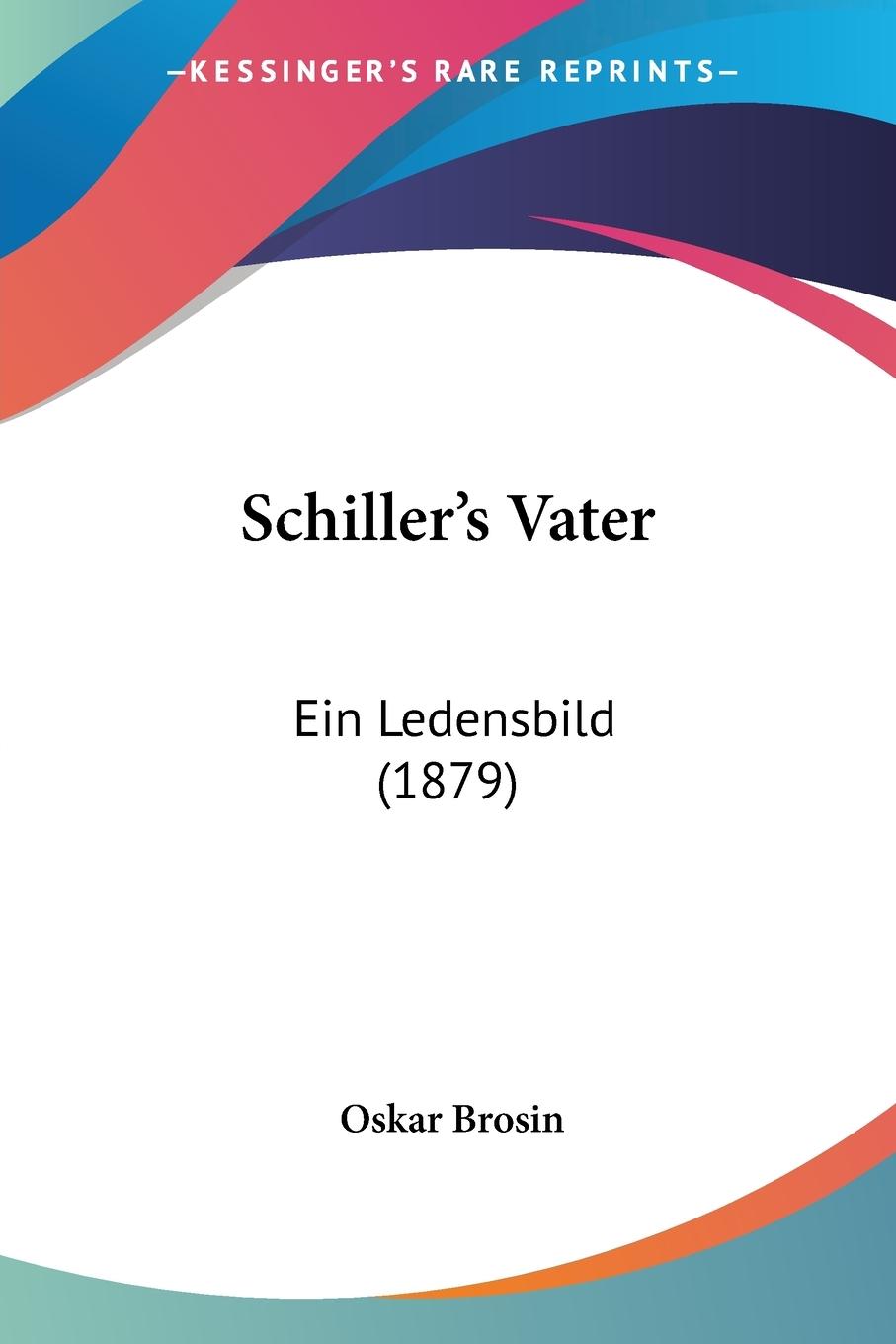 Vorderes Coverbild Schiller's Vater