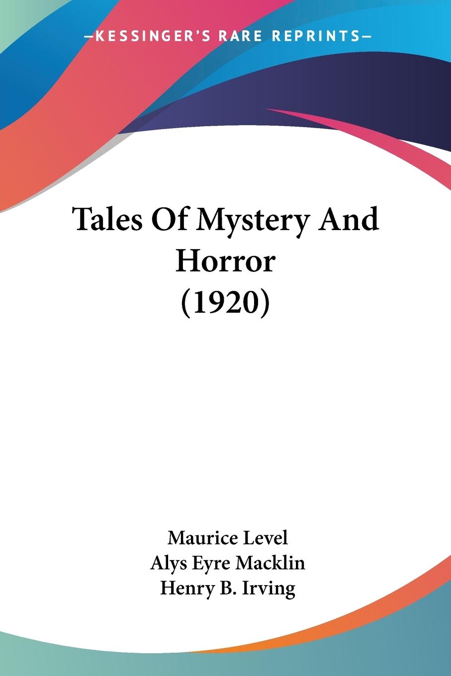 Vorderes Coverbild Tales Of Mystery And Horror (1920)