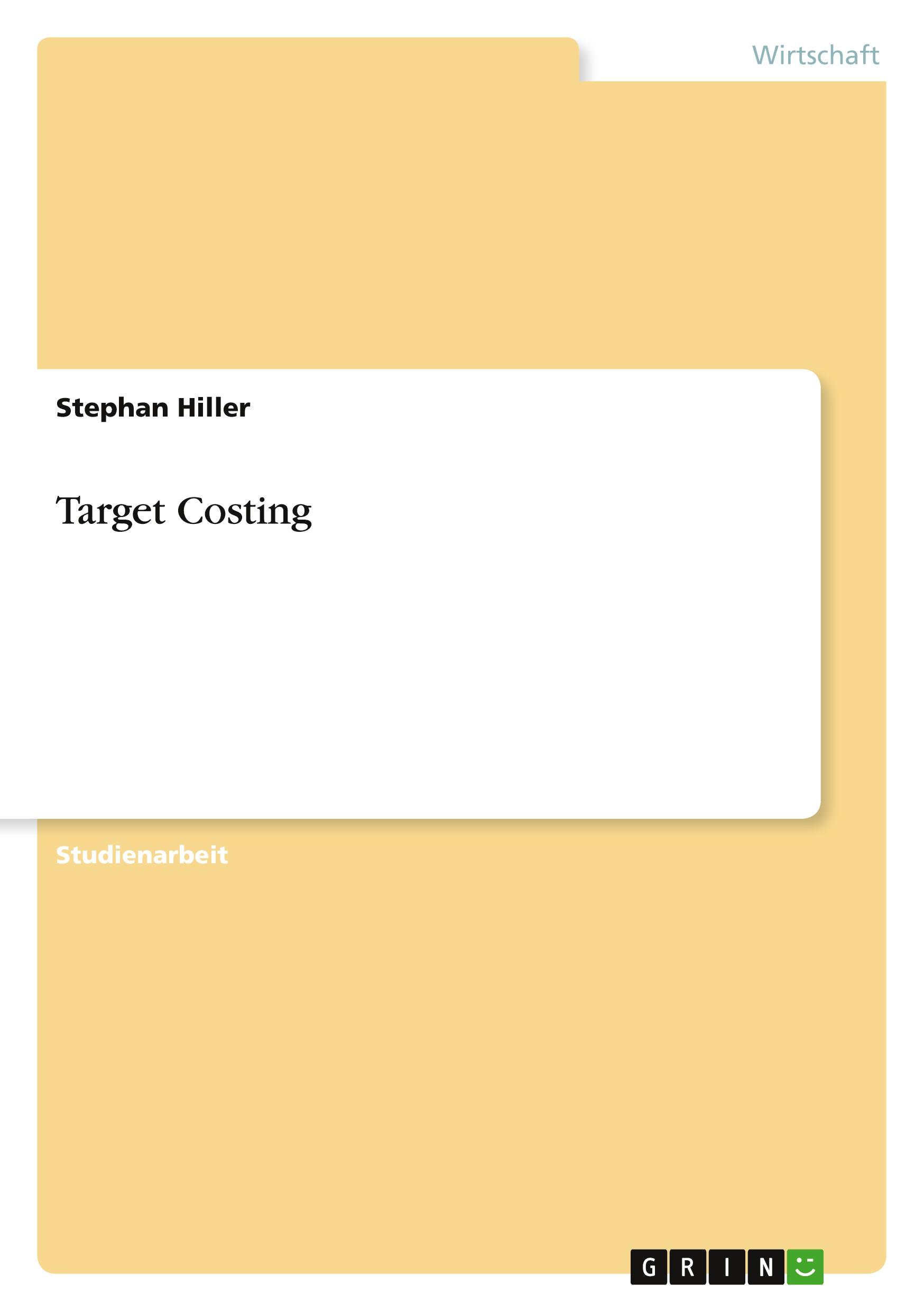 Vorderes Coverbild Target Costing