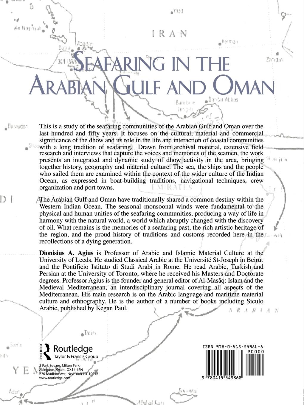 Rückseitencover Seafaring in the Arabian Gulf and Oman