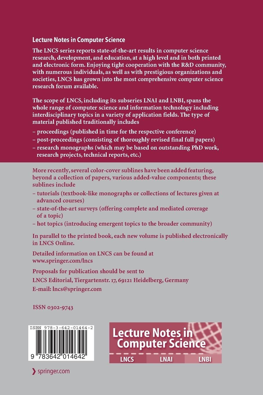 Rückseitencover Formal Aspects in Security and Trust