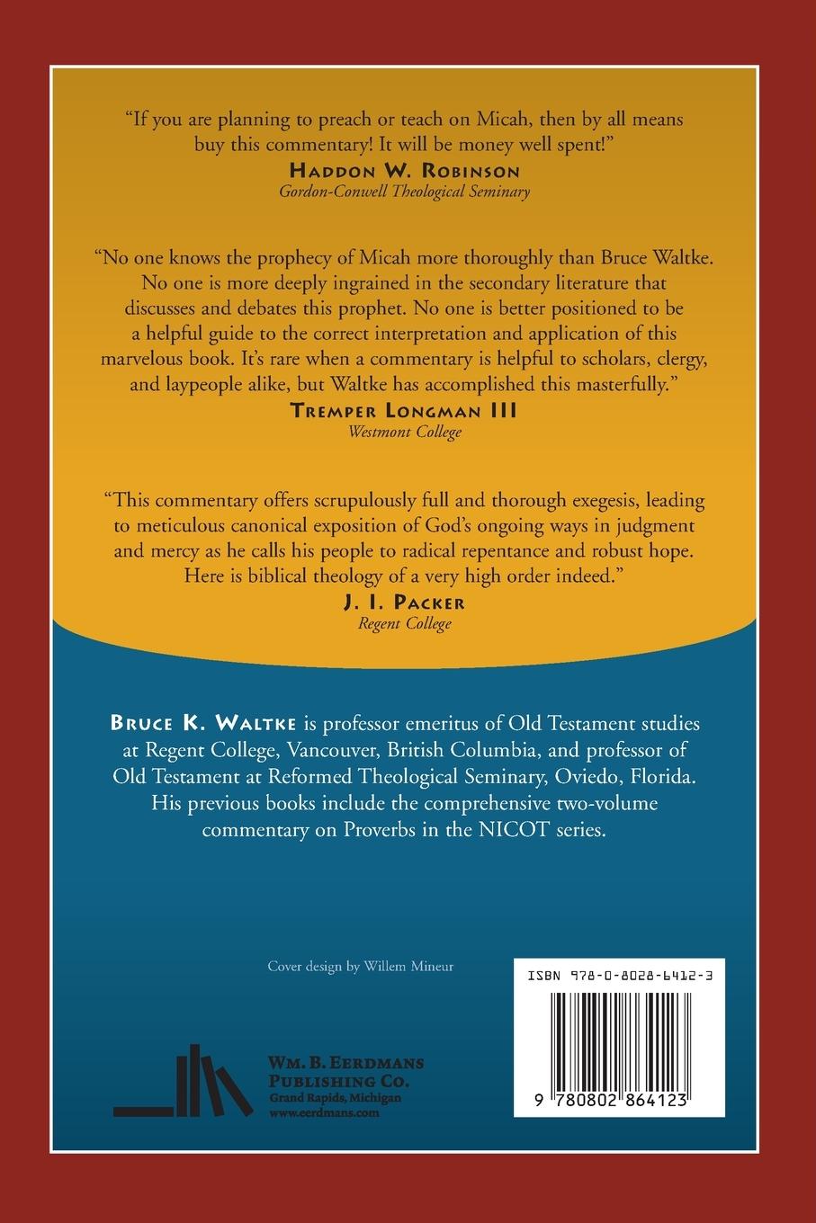 Rückseitencover A Commentary on Micah