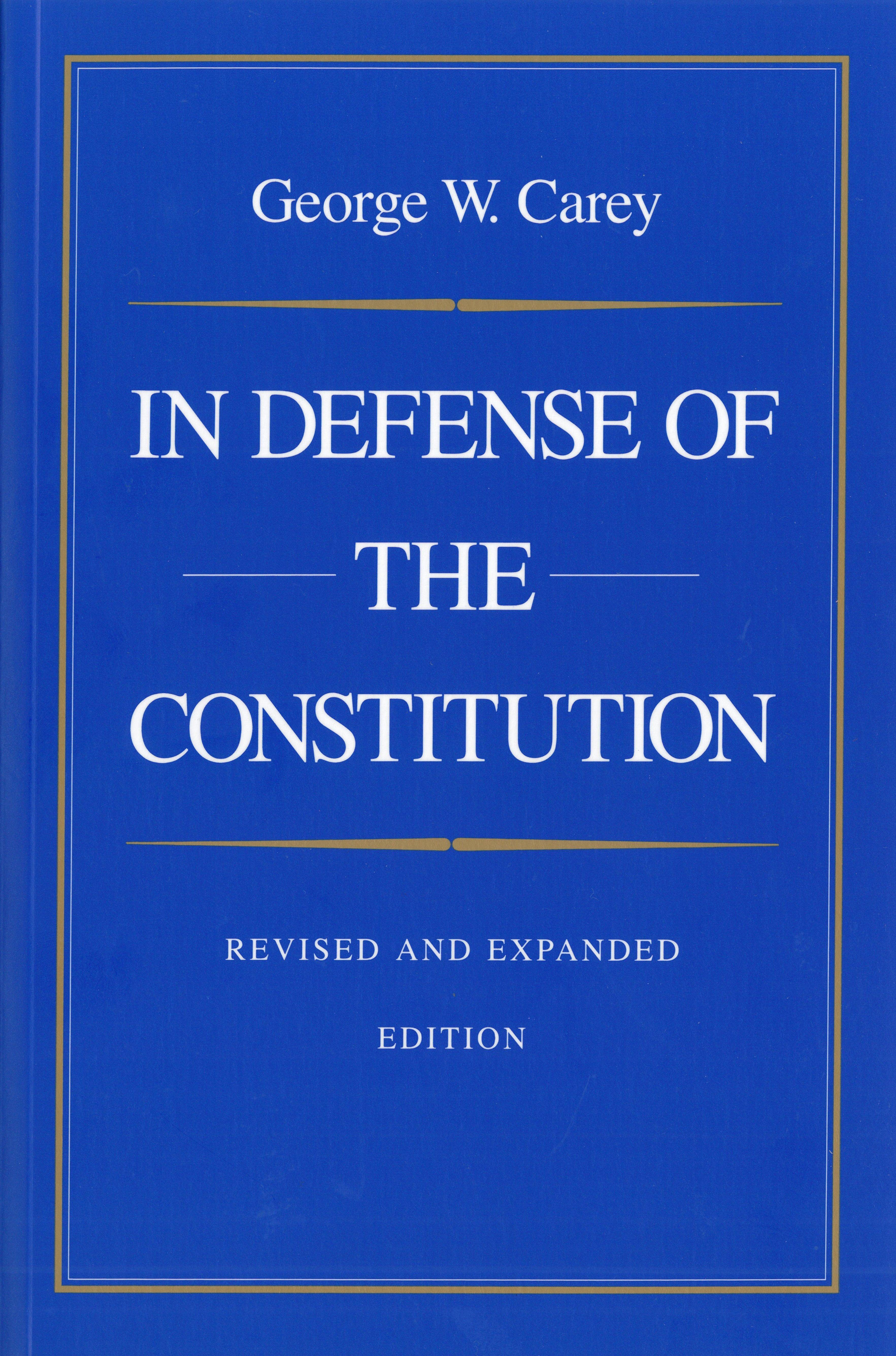 Vorderes Coverbild In Defense of the Constitution