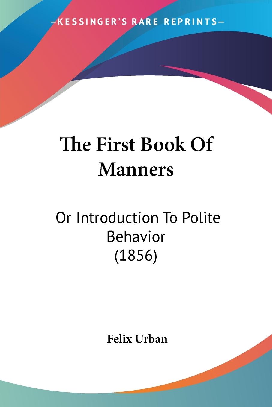 Vorderes Coverbild The First Book Of Manners