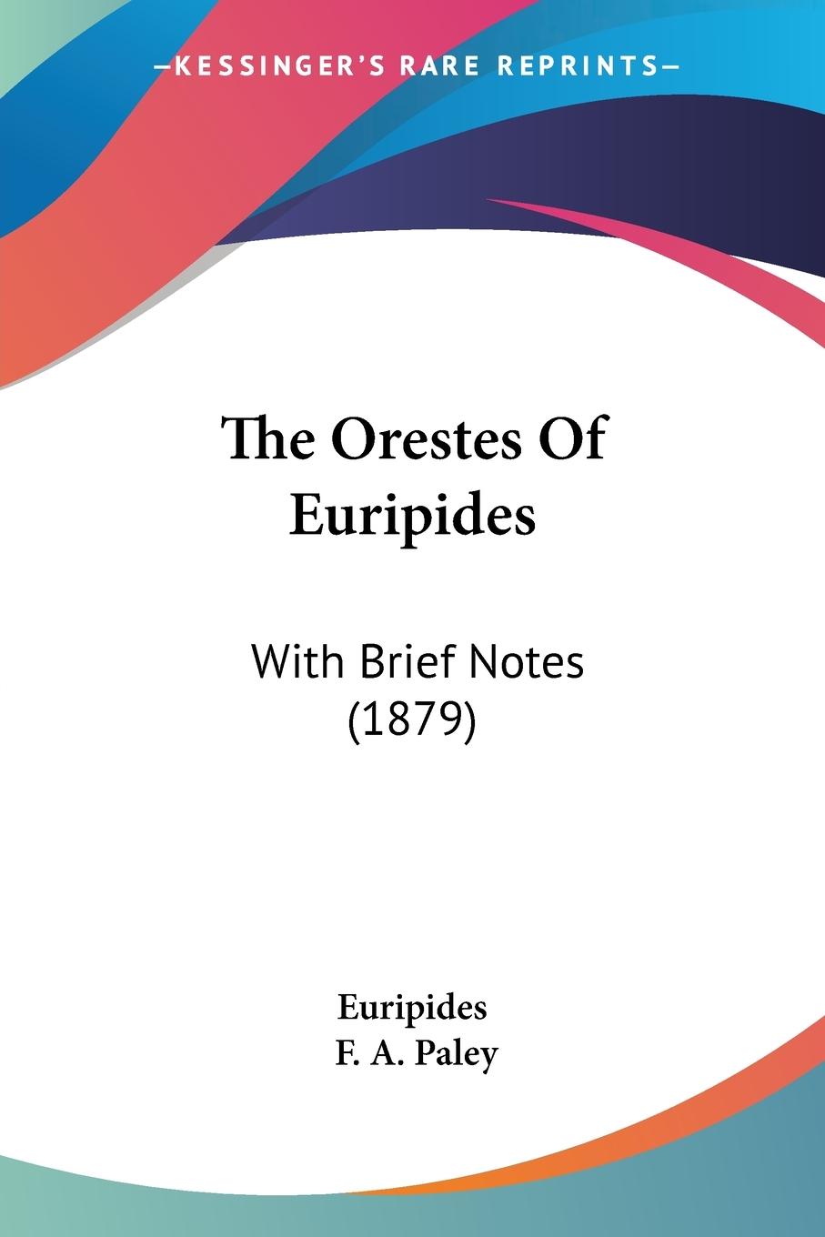 Vorderes Coverbild The Orestes Of Euripides
