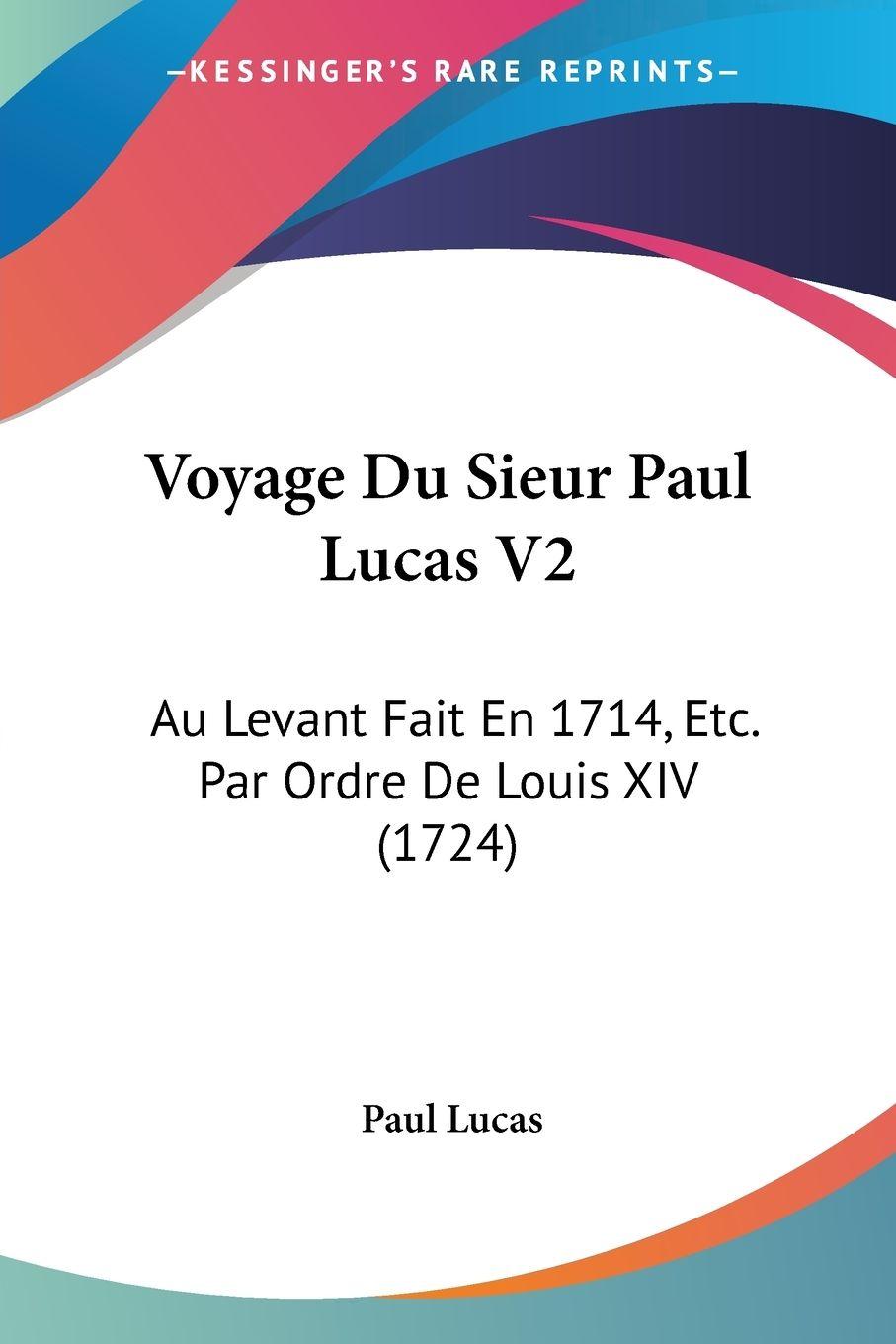 Vorderes Coverbild Voyage Du Sieur Paul Lucas V2