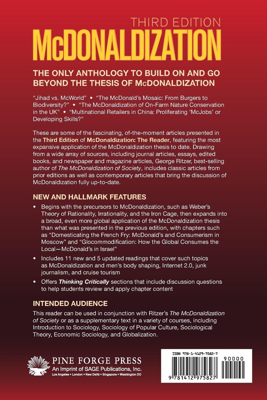 Rückseitencover McDonaldization