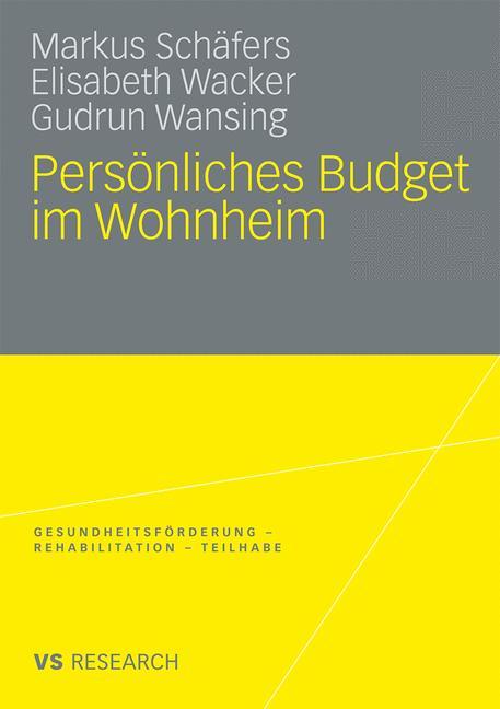 Vorderes Coverbild Persönliches Budget im Wohnheim