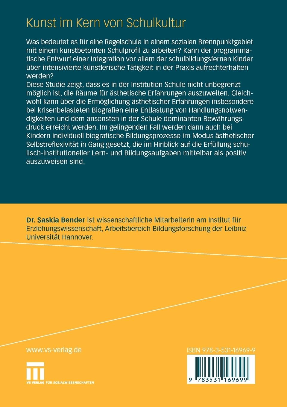 Rückseitencover Kunst im Kern von Schulkultur