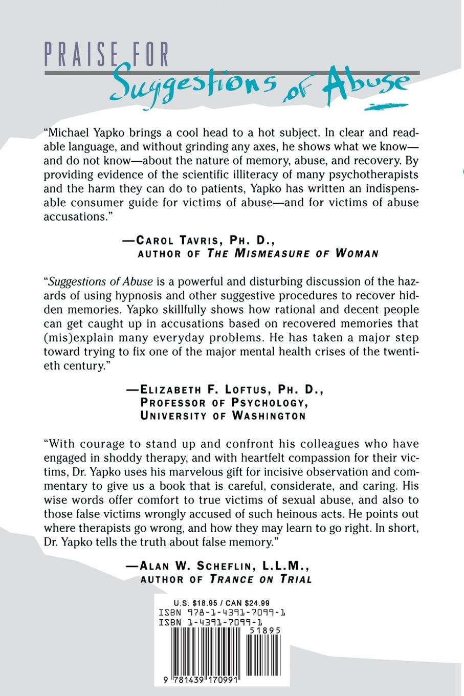 Rückseitencover Suggestions of Abuse