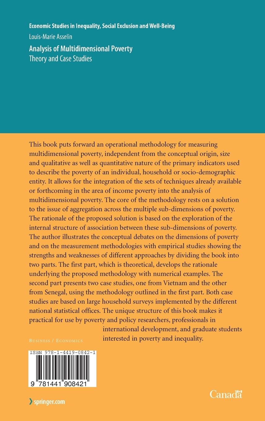 Rückseitencover Analysis of Multidimensional Poverty