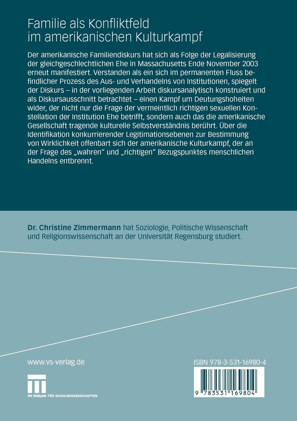 Rückseitencover Familie als Konfliktfeld im amerikanischen Kulturkampf