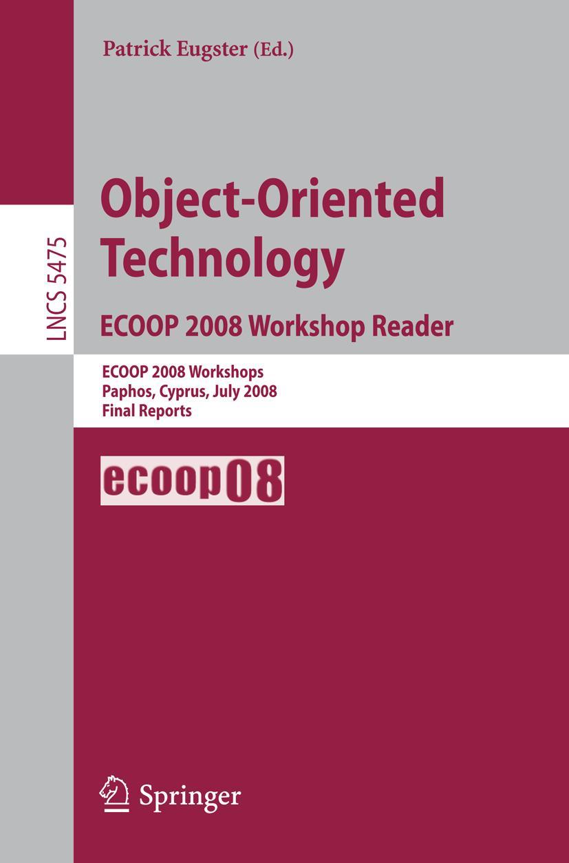 Vorderes Coverbild Object-Oriented Technology. ECOOP 2008 Workshop Reader