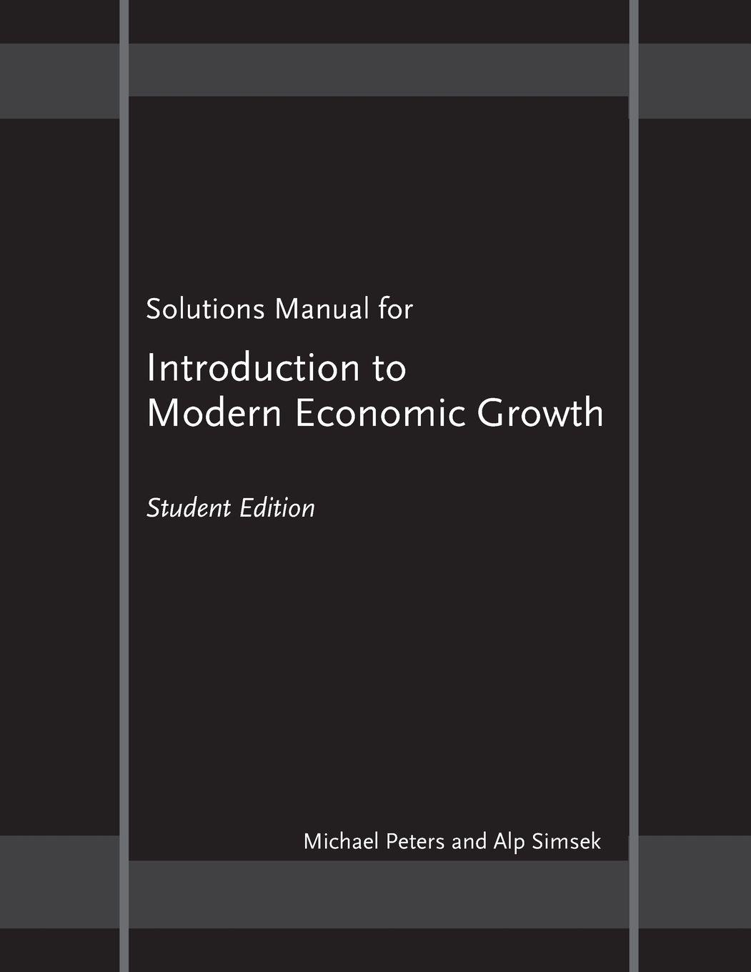 Vorderes Coverbild Solutions Manual for "Introduction to Modern Economic Growth"