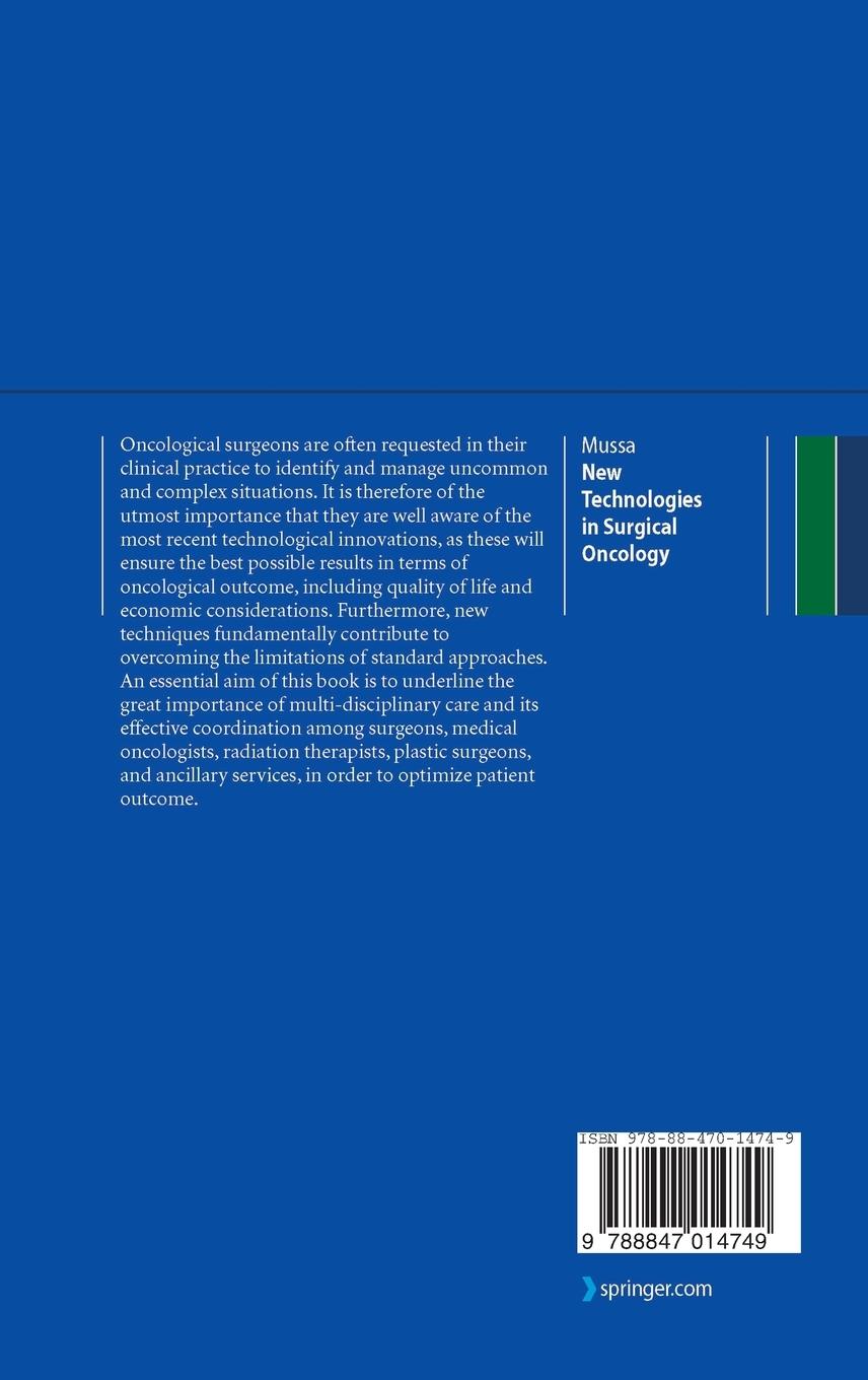 Rückseitencover New Technologies in Surgical Oncology