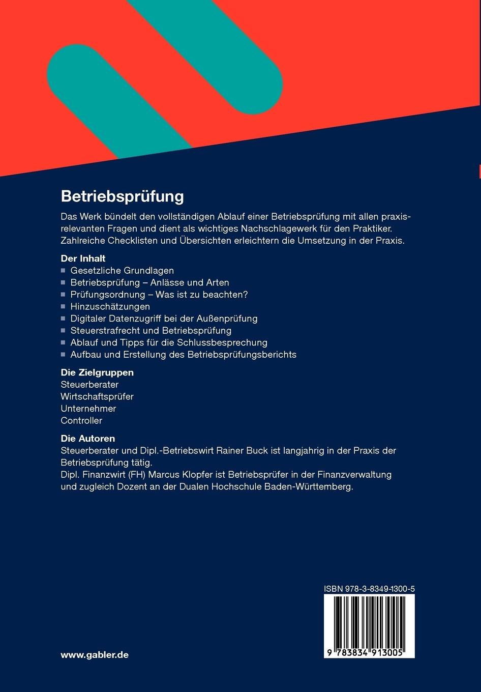 Rückseitencover Betriebsprüfung